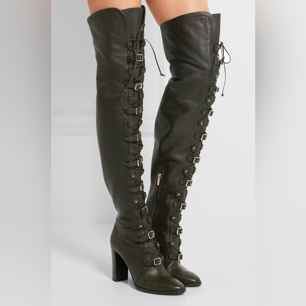 Jimmy Choo Maloy Leather Over-the-Knee Boots